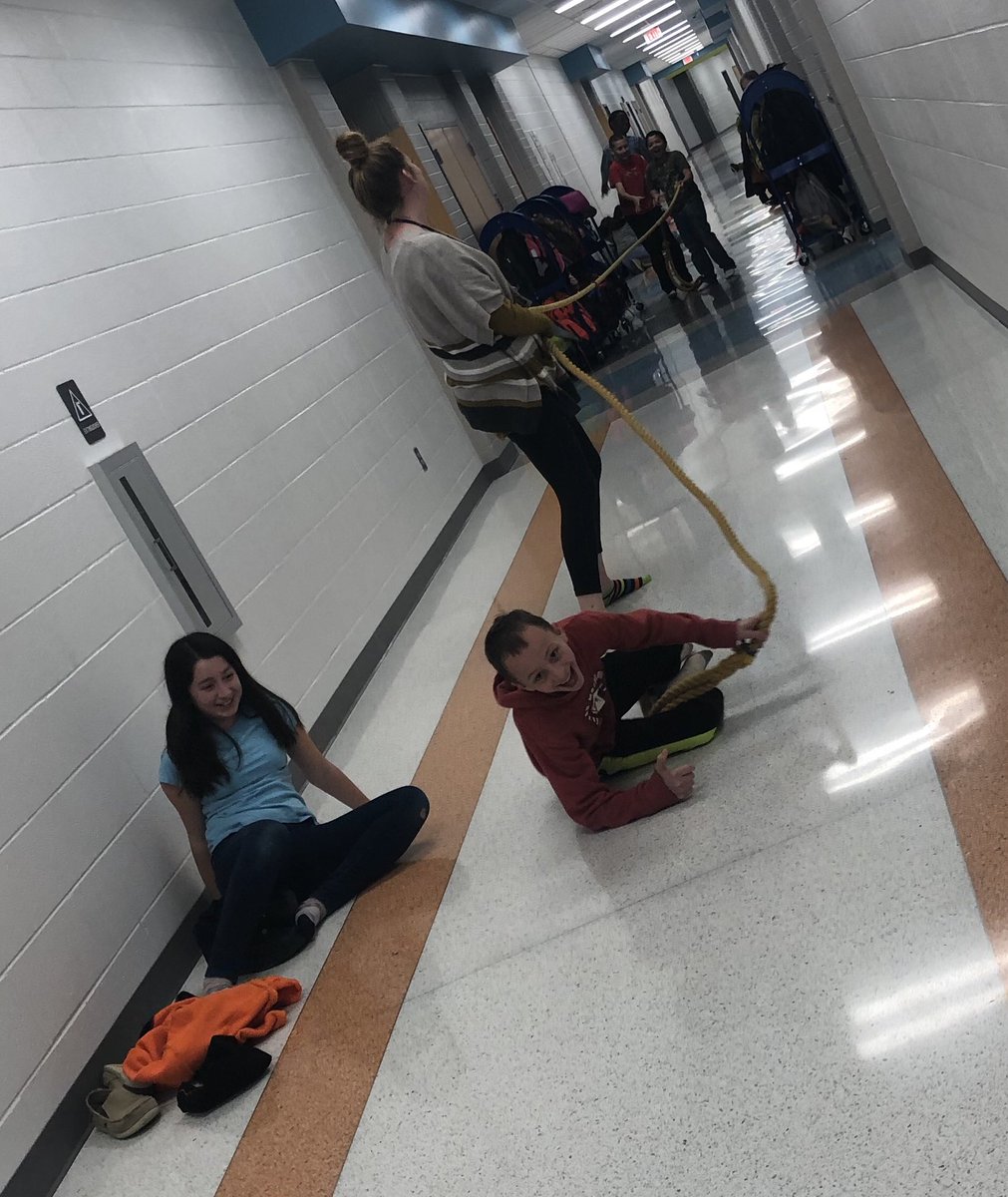 Mrs_H5th's tweet photo. Investigating friction with tug of war! Lots of smiles &amp; laughs as we discuss friction’s opposing force! 
This group will be applying their knowledge in their start car PBL. 
@WRES_Wildcats @RSSinformation #rssinnovationacademy #ForceAndMotionPBL #LoveLabDays https://t.co/8ppSZOP2tW
