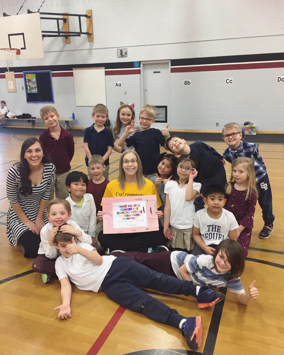 taryn_bennett's tweet photo. Best THURSDAY ever. Miss. Brittany from @maddoxdanceco came to @father_lacombe to hang out with us during our gym class to dance! 💃❤️ https://t.co/5LhCSPwJrG