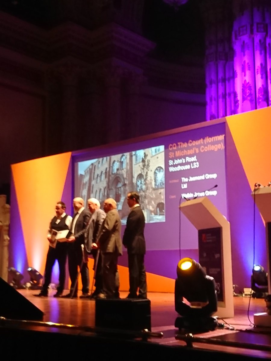The first award of the night is the Altered Building category, sponsored by YPP.

...The award goes to CQ The Court (formerly St Michael's College) designed by Watkin Jones Group.

Congratulations! 

#LAA2019