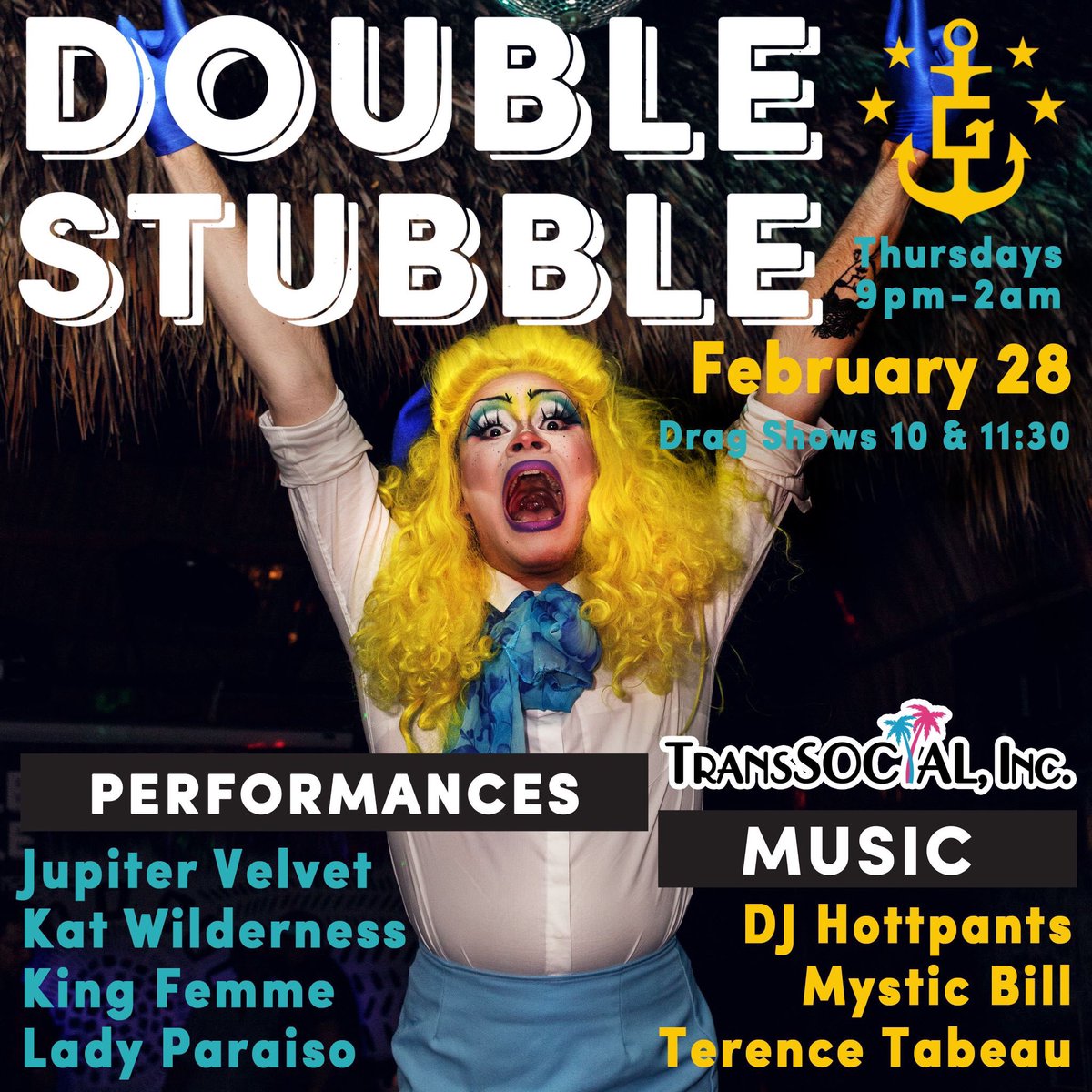 Wow an all trans line up tonight at @grampswynwood for Double Stubble 🌟😩 the POWER!!!