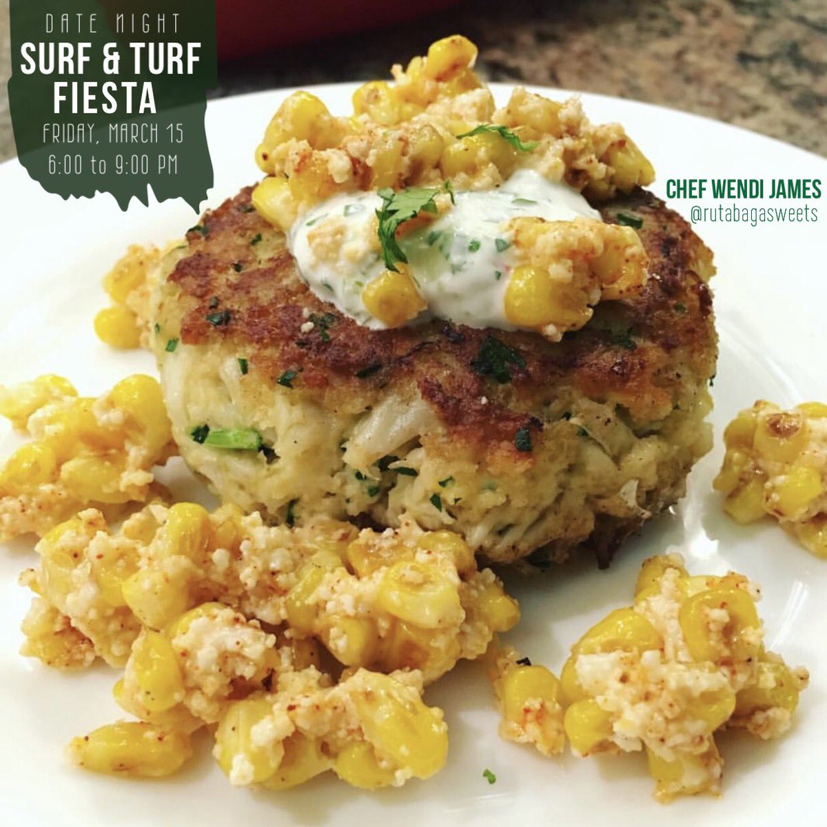 ***JUST ADDED, DUE TO POPULAR REQUEST*** Date Night: Surf &amp; Turf Fiesta with Chef Wendi James <a href="/RutabagaSweets/">Rutabaga Sweets</a> on Friday, March 15th from 6:00 to 9:00 pm!
.
Sign up on our website at culinaerie.com
.
#culinaerie #datenightdc 
.
instagram.com/p/BucMrgiBt9I/…