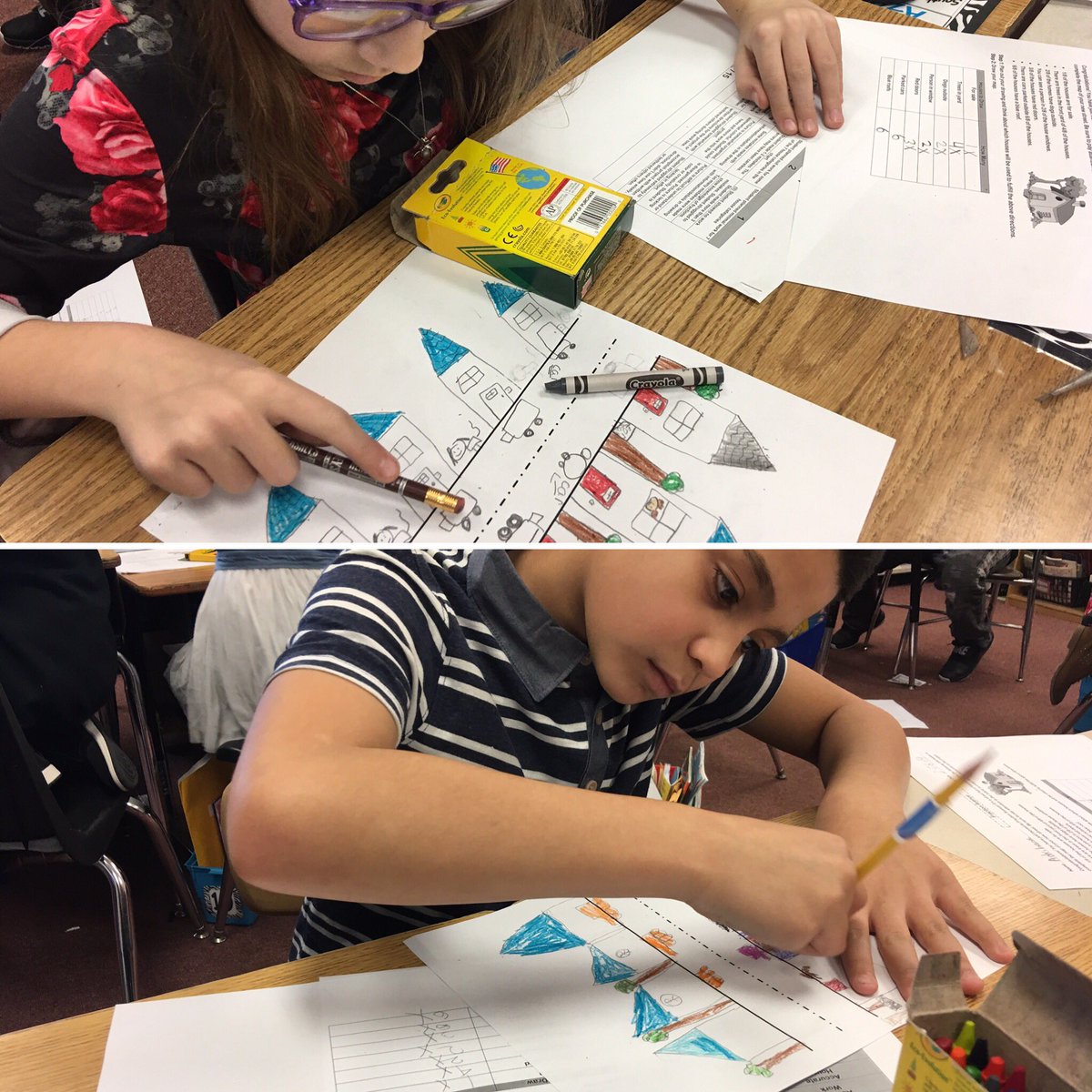 CDSouthSide's tweet image. Mrs.Skorupa’s class is working hard on creating a map of #fraction avenue in #math today! #southsidepride #3rdchat #thirdgrade #cdsdchat #boldschool