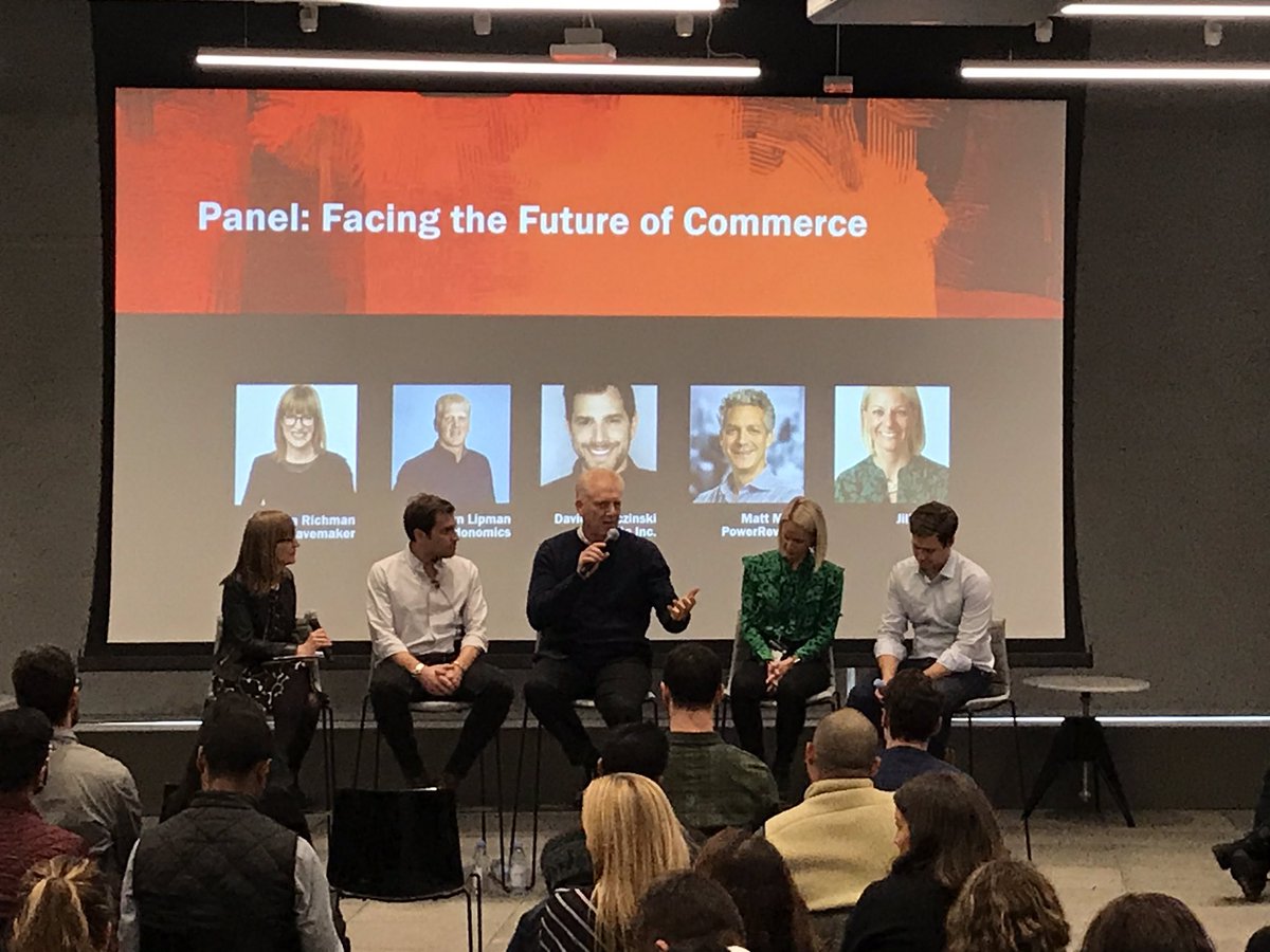 A powerful panel headed by @WavemakerUS CEO @amandarichman at the #FutureofCommerce Innovation Conference @8451group @Feedonomics @PowerofReviews @b8ta