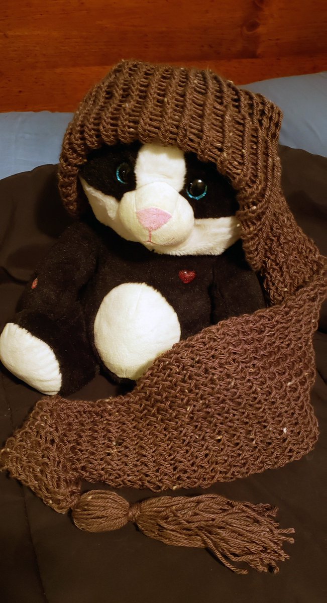 Kitty_Haz_Claws's tweet photo. Much love to @Paw_Hatter for his challenge of a custom order for my @Etsy store! He was looking for a long knitted sleeping cap for his reenactments. It was fun to learn how to make! I'll have to make others with alternating colors! 

https://t.co/iA86pKgmjr https://t.co/09aVPvGhY2