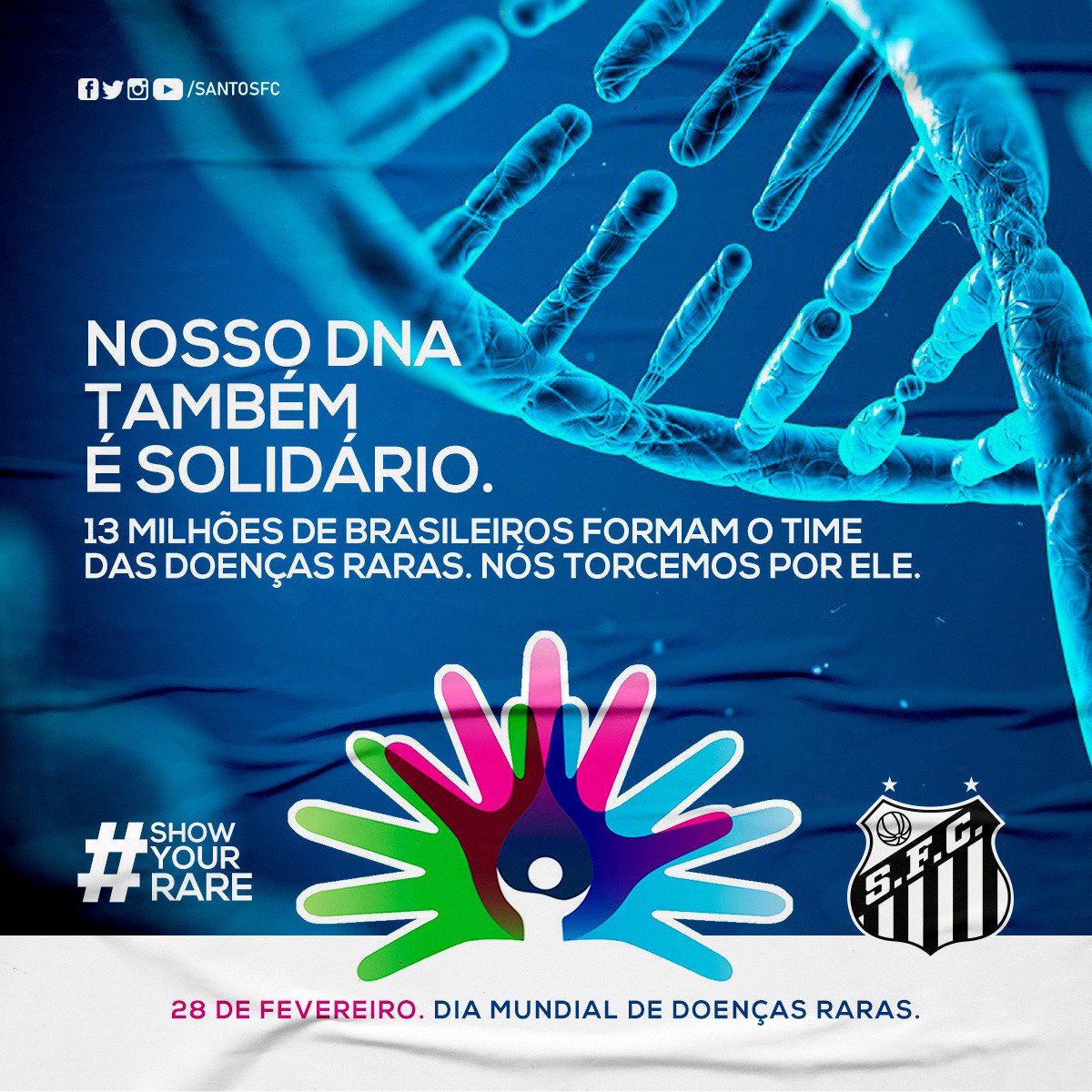 Cerca de 13 milhões de brasileiros convivem com uma doença rara, 75% deles podem ser crianças. As doenças podem ser raras, mas o cuidado não! #ShowYourRare @rarediseaseday
