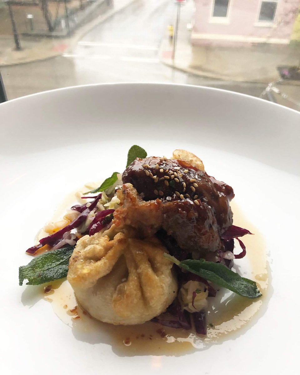 CommonwealthCOV's tweet photo. Come in for dinner tonight or this weekend!

Try our Martin Hill Farm Pierogi filled with Smoked Sweet Potato, Crispy Pork Cheek, Fermented Brassica, and Caramelized Onions. 

Take a look at all our Dinner options: https://t.co/PkJdLHx4bI

#dinner #FridayEve #farmtotable https://t.co/K75lPRnNOx