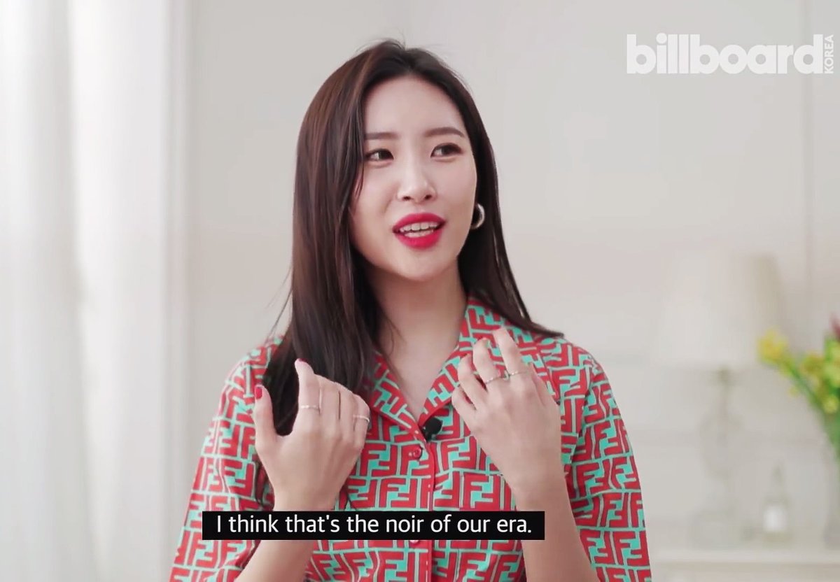 Sunmi_Union's tweet photo. #Sunmi (#선미) talks about her upcoming single #NOIR:

"French word for black, ominous, gloomy. I wondered what the noir of the contemporary is. To get 'like's and subscribers, some people take photos and videos in dangerous places." [...]

🔗https://t.co/g1H3khxpeu https://t.co/qMyYrNmOEz