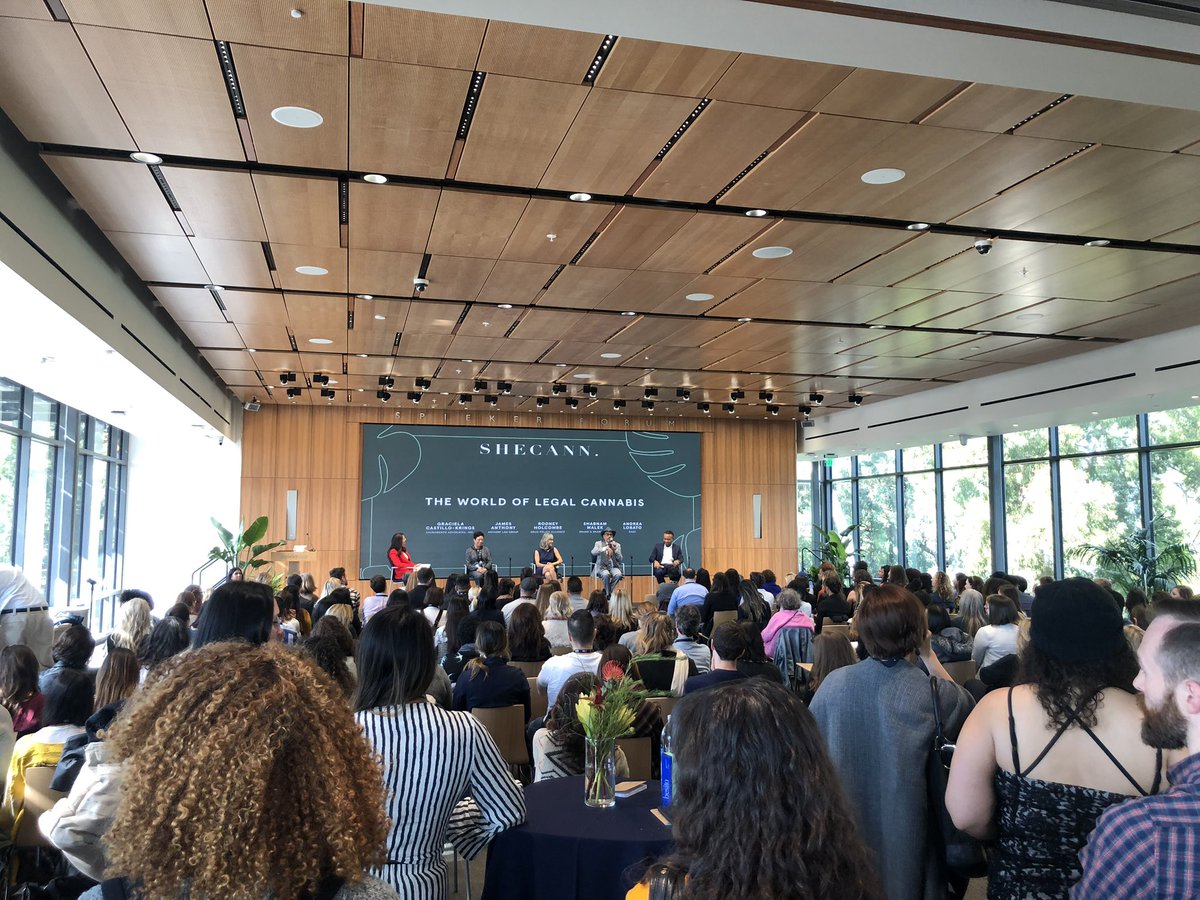 kkincaid11's tweet photo. So proud of @jenilu & @sheeeeeenaaa and the @eaze team for helping to put together & support this amazing #shecann event on Women in Cannabis with @MissGrass & @BerkeleyHaas https://t.co/6dXZXp3Ssh