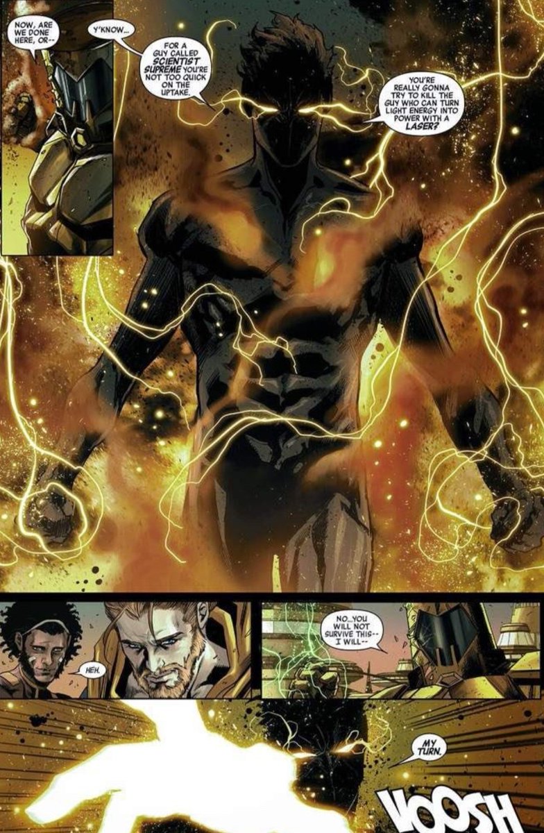 Sunspot is my favorite cuz if I was a Mutant I'd want his powers. I called him the melanin god because he absorbs energy from the sun... giving him super strength, fight, project heat & blast & when fully powers up he goes... get black.