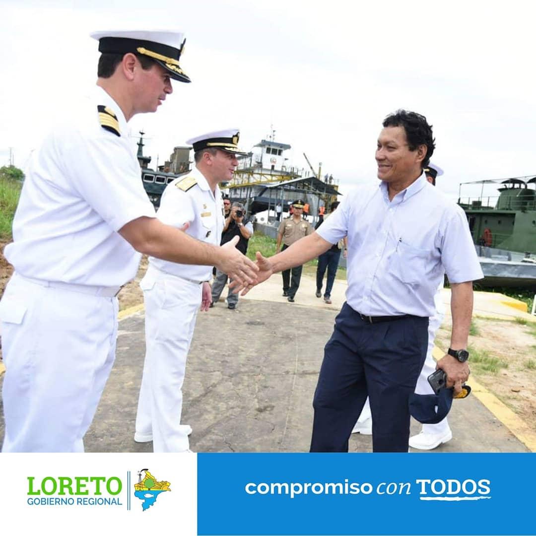 goreloretoperu's tweet photo. #GOREL. Gobernador junto a Premier y Ministra de Desarrollo e Inclusión Social, Liliana La Rosa, participó de la ceremonia del lanzamiento del zarpe de seis Plataformas Itinerantes de Acción Social - PIAS. Embarcaciones navegarán a los ríos de la amazonia durante 45 días 
#Gorel https://t.co/9l0MJOZ677