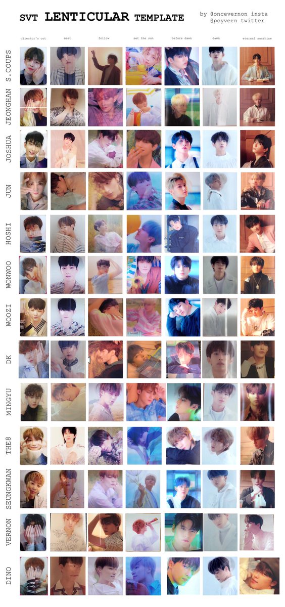 and all svt lenticulars cause someone on ig requested it