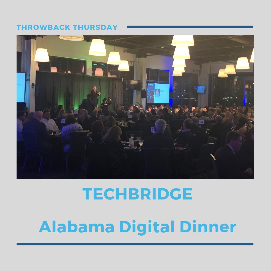 swellfunds's tweet photo. #ThrowbackThursday to last year's Alabama Digital Dinner hosted by @iamtechbridge. Their 5th Annual Alabama Digital Dinner is happening TOMORROW night in the Region's Field Diamond's Direct Ballroom! We hope they have a successful night of #fundraising! #iamtechbridgeAL https://t.co/8CpM8RxwFb
