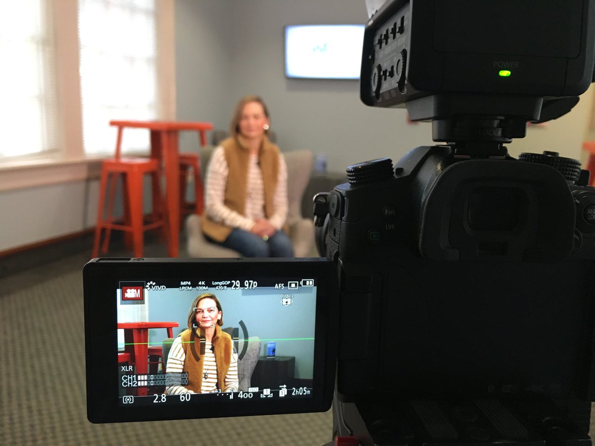 WCPSS instructional assistant Lisa White being interviewed ⁦<a href="/WPeaceU/">William Peace Univ.</a>⁩ about being a student in the new adapted curriculum program at William Peace University preparing to be a licensed teacher ⁦<a href="/WCPSS/">Wake County Public School System</a>⁩ ⁦<a href="/WPeaceUPrez/">WPeaceUPrez</a>⁩