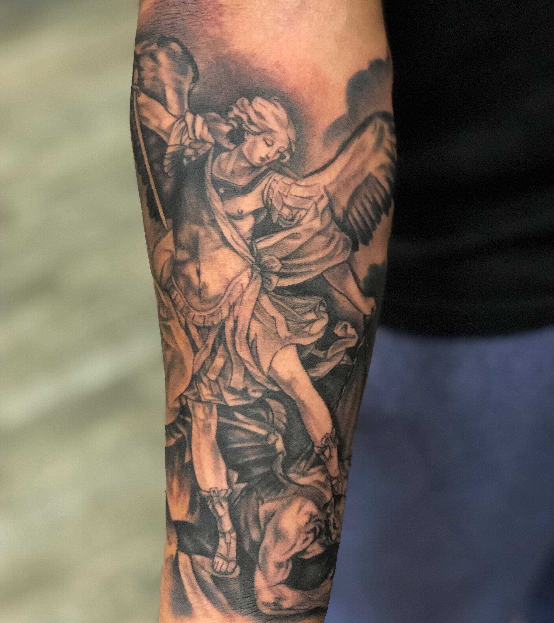 saint michael tattoo forearmTikTok Search