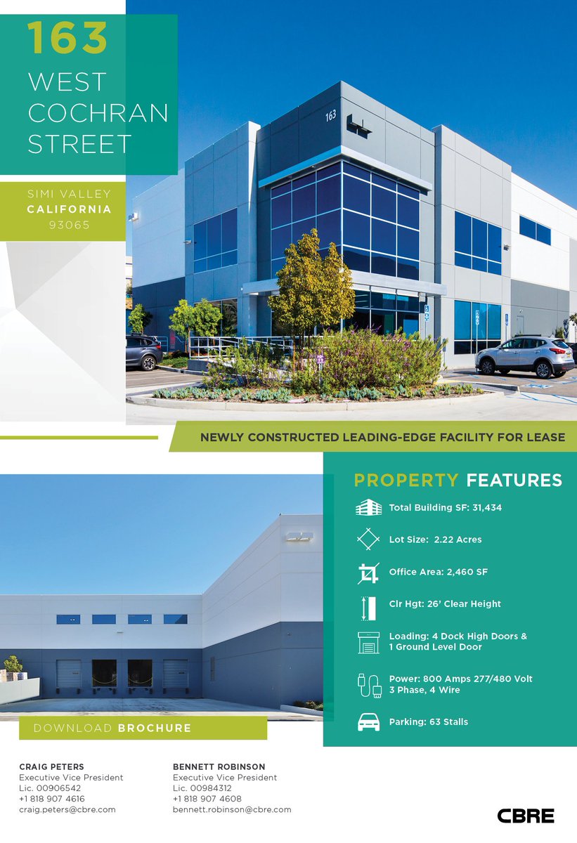 Newly constructed state-of-the-art space in Simi Valley. 31,434 SF Available For Lease.
cbreemail.com/cv/217afb80eed…