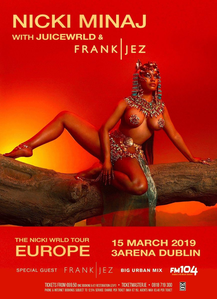 ✖︎ Nicki Minaj w/ Juice Wrld ✖︎
+ special guest: <a href="/frankjez/">frank steven</a> 
:: <a href="/3ArenaDublin/">3Arena</a> - March 15th ::

▶︎▶︎ Don’t wait till it’s too late, Get your Ticket now at bit.ly/Nicki-JW-Dub ◀︎◀︎

<a href="/NICKIMINAJ/">Nicki Minaj</a> 
<a href="/JuiceWorlddd/">.</a> 
<a href="/3ArenaDublin/">3Arena</a>
<a href="/NoelMcHale/">Noel Mc Hale</a> 
<a href="/mcd_productions/">MCD Productions</a>