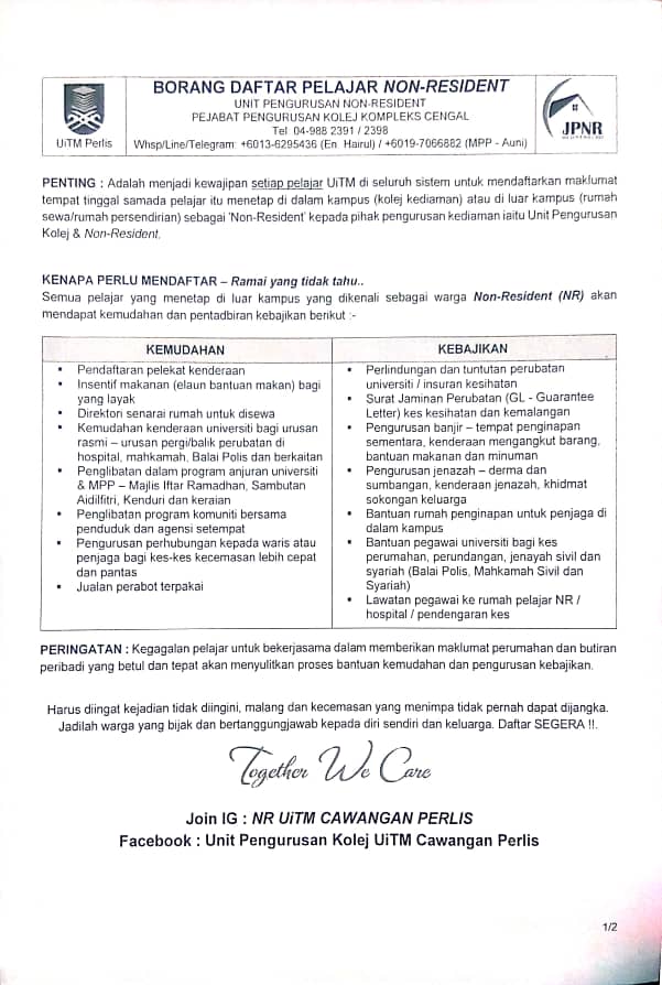 ট ইট র Mpp Uitm Perlis 1 Online Registration Di Student Portal 2 Pendaftaran Terus Melalui Kaunter Pejabat Cengal 2 3 Atau Hubungi En Hairul 0136295436 Pn Wani 0174760949 Mpp Auni 0197066882 Pelajar