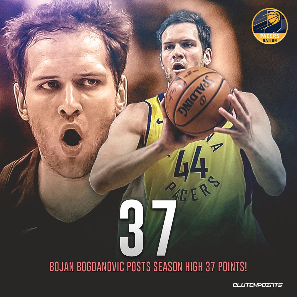 PacersNationCP's tweet image. Bojan Bogdanovic went sicko mode tonight! #Pacers