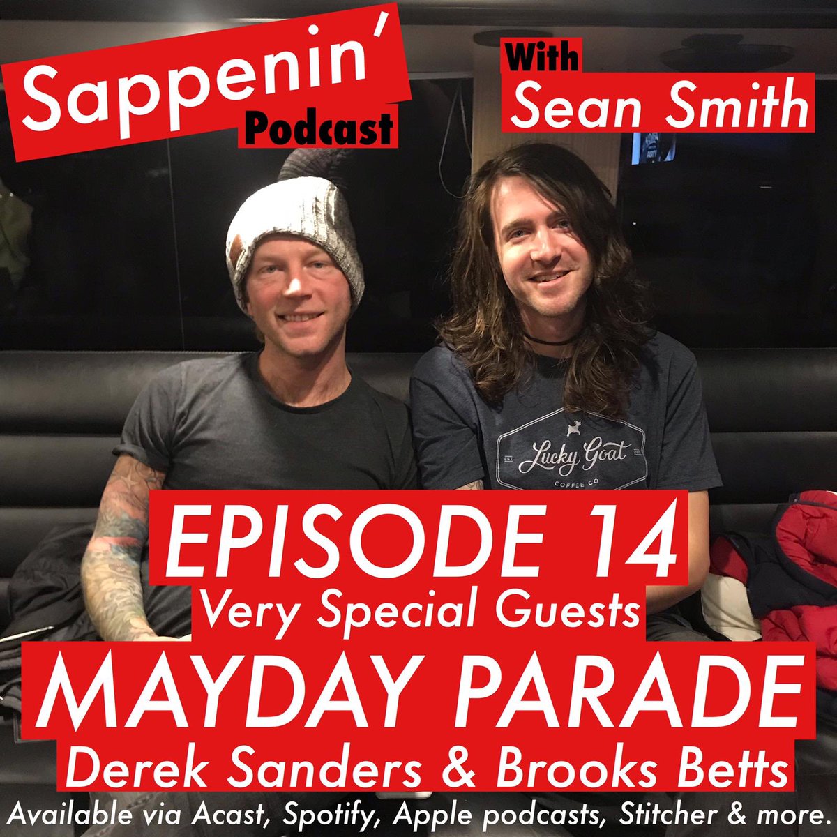 SappeninPod's tweet photo. Episode 14 features emo veterans @maydayparade as our guests! βοΈ
Derek & Brooks open up on their roots, #Sunnyland, video games, @JohnFeldy, @BacktotheFuture, Trump, #ALessonInRomantics & more! π€
Available... NOW on all streaming platforms! Links: https://t.co/gYC4LWUUDU ππ» https://t.co/YBjUe4Ssap