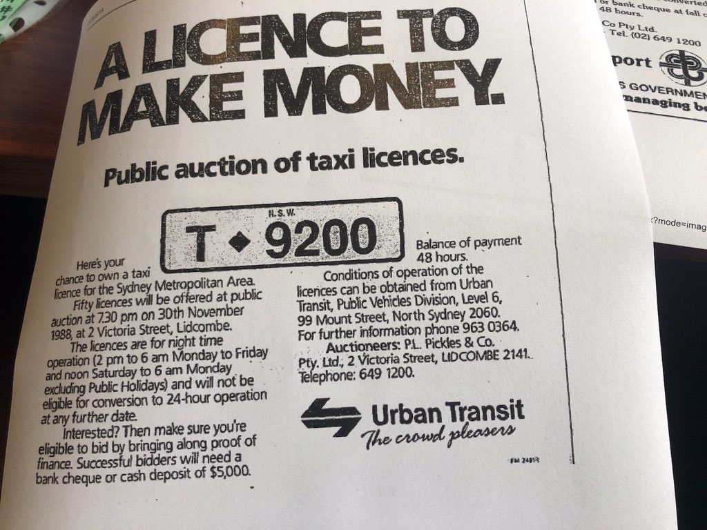 Sydney_Taxi's tweet image. The regulatory framework the government created in the 80/90’s only to  rip them off later. #ubered #fraud #uber