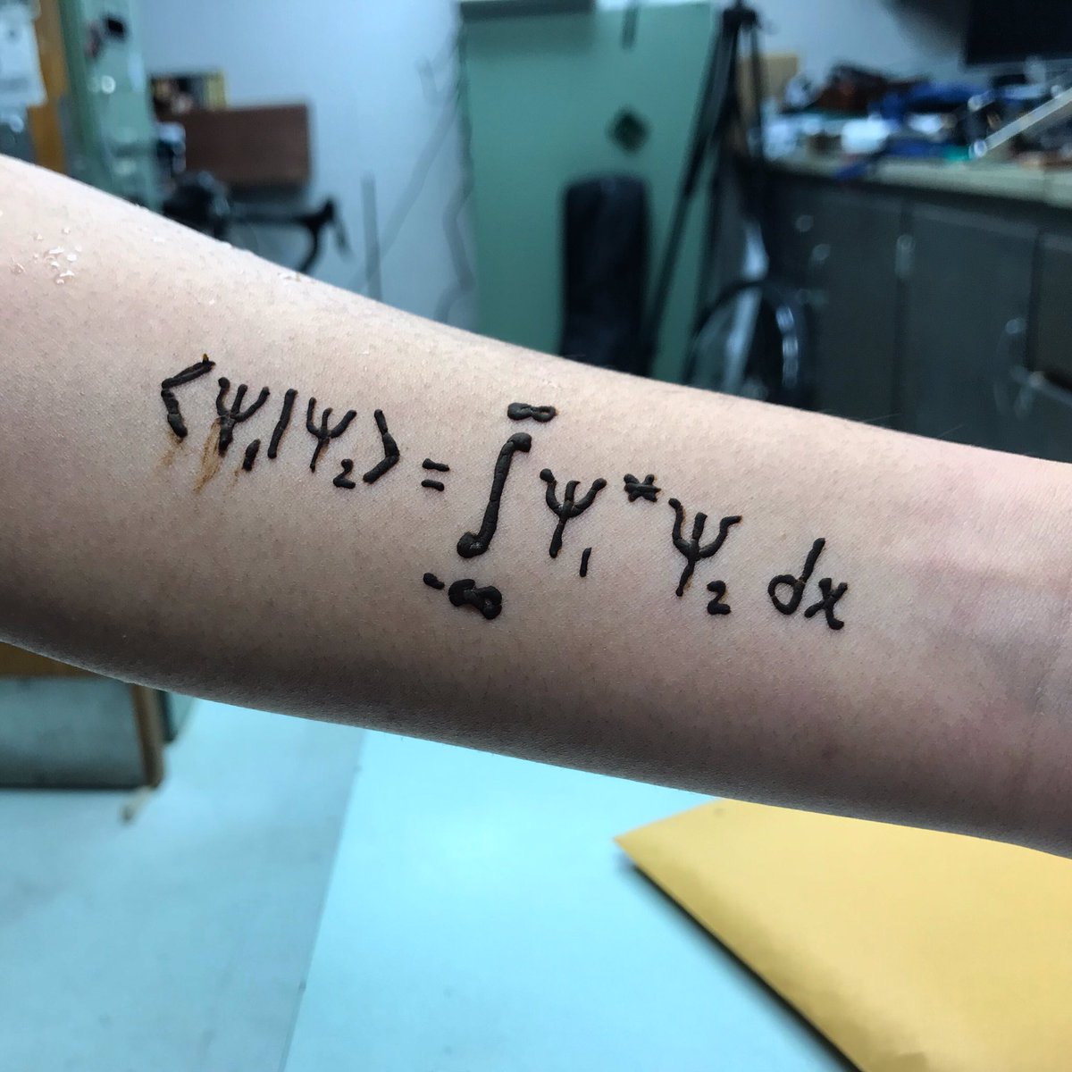 rjallain's tweet photo. Check out this student’s #physics based henna. https://t.co/dwjReS3HUW