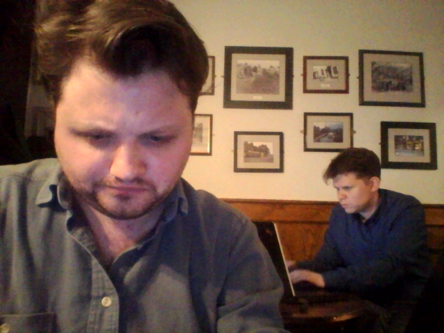 YrPalRon's tweet photo. #LUVotes The subtext team beavering away on hustings writeup! https://t.co/lGkWfHbz1u