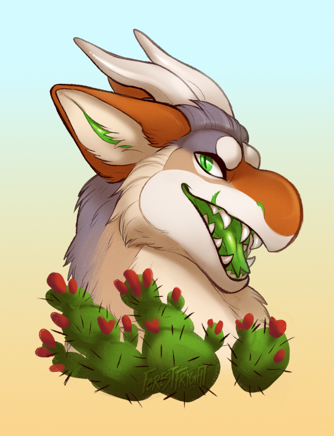 ForestFright's tweet image. A freebie bust for the coyote/dragon suit by @RGBeastCostumes!!