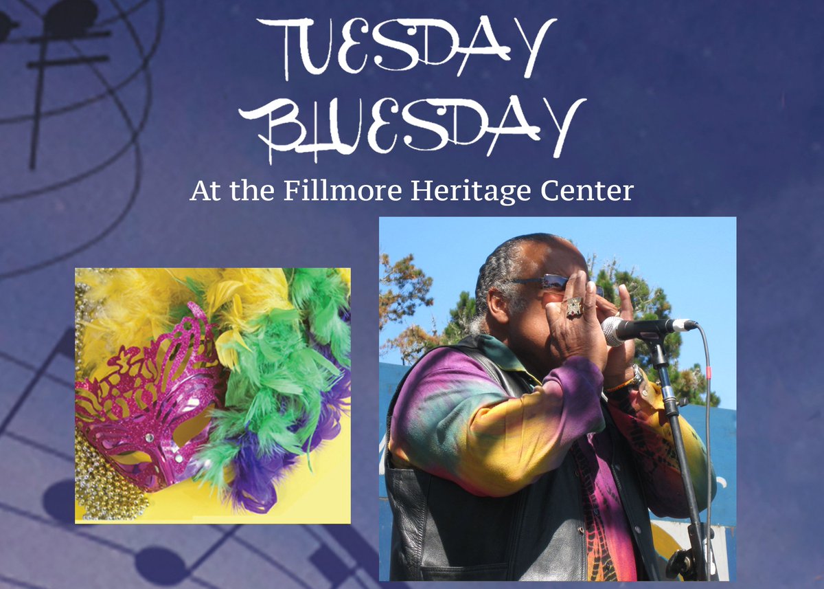 FHC1330's tweet photo. It's Fat Tuesday in the Fillmore!
Revel in the Mardi Gras celebrations when the Silver Fox Blues Band takes the stage on March 5 to lead the "Tuesday Bluesday" pro jam at the Fillmore Heritage Center. Doors open at 7 p.m. at 1330 Fillmore St.
More info, https://t.co/ZS8pBImiJN https://t.co/a2oYNGmbBm
