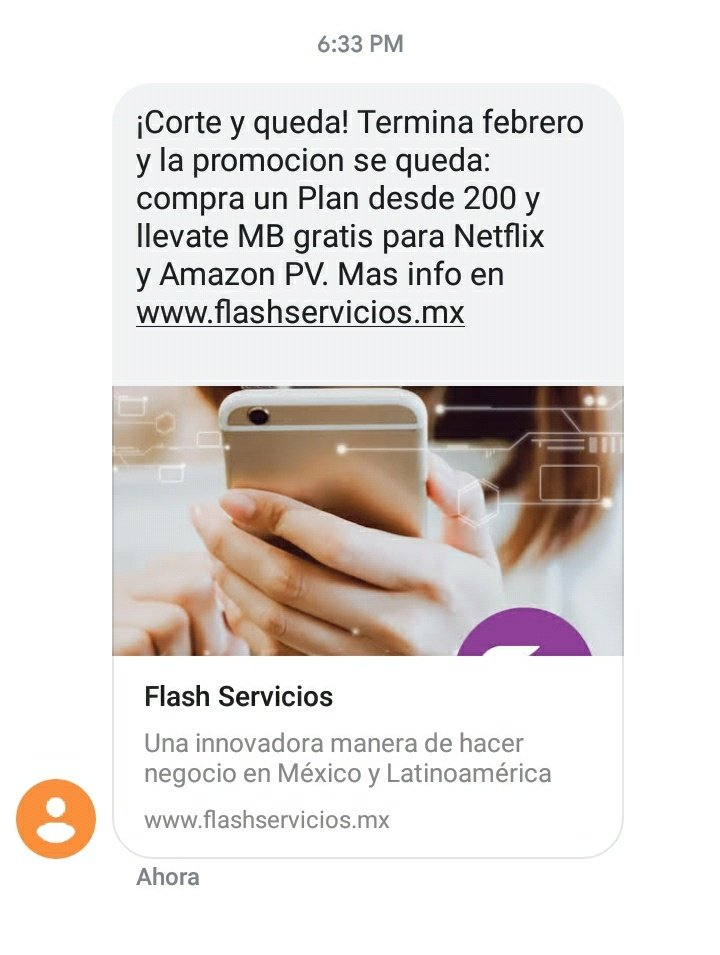 ElReyDelCatre's tweet photo. Cada día me gusta más @FlashOficialMX #FlashMobileMx ahora con el mismo plan de $200, tengo megas #gratis para @NetflixLAT
Solicita tu servicio con mi distribuidor oficial @GeekStoreMx
#telefonia #celular #celulares https://t.co/os6ZL0QPUx
