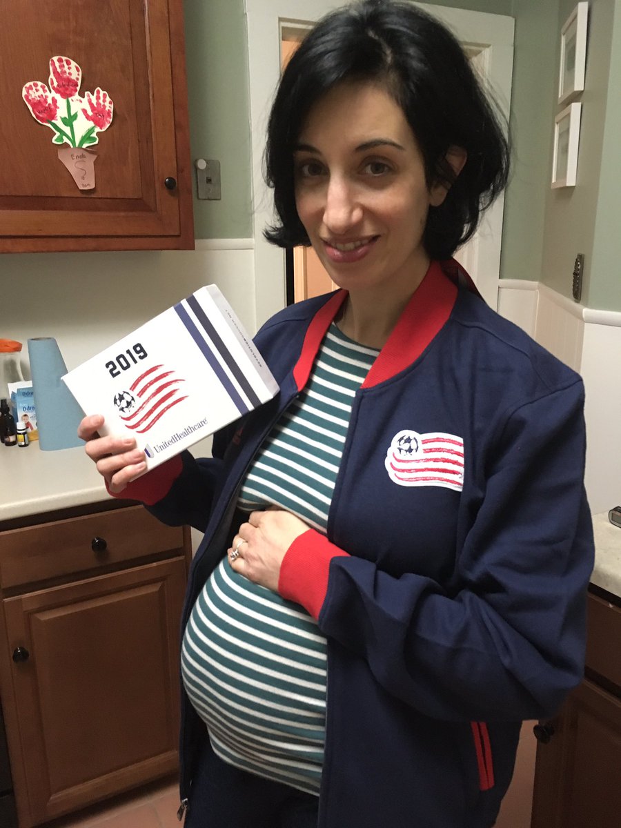 mjlgraham's tweet photo. @NERevolution @dapovian has a new #NERevs fan in the oven.  Arrival mid-season! #seasonmemberwelcomepackage https://t.co/WgDUe9MNi5