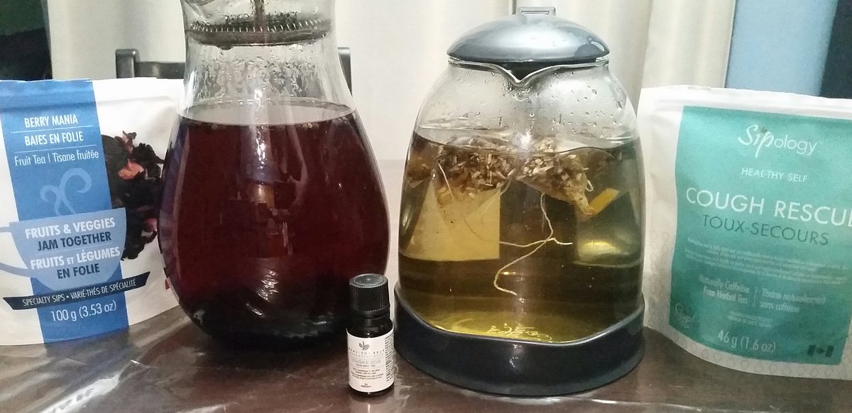 Chatteamommy's tweet photo. First sign of sickness has hit our house this season😕 Thankfully it's just a start of a cough and I have berry mania and cough rescue for that! 😁 😍 Perfect to prevent it from getting worse 😍 #teaforthewholefamily 
#byebyecough #tea #elderberries #marshmallowroot
#healthyself https://t.co/Bwp6ygOuwv