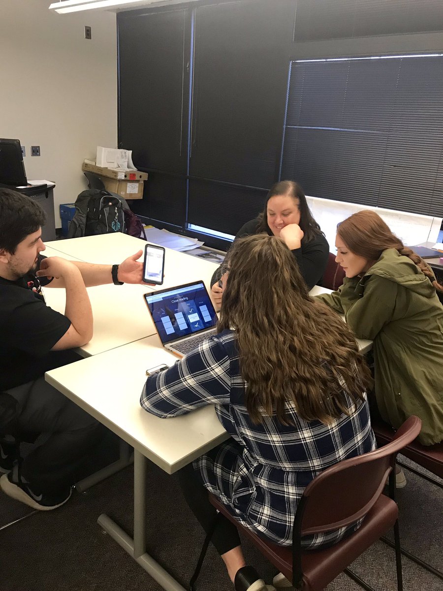 BethWessel's tweet photo. Letting my college kids work together on @quizlet live to answer OAE style vocab questions #sociallearning #collaboration #manilovecollege #nku https://t.co/C2XIJveNOx