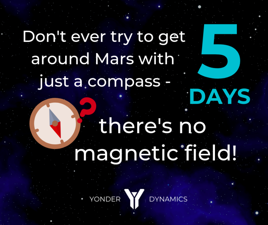 Yonder Dynamics (@yonderdynamics) on Twitter photo INDIEGOGO LAUNCH 3.5.19
Keeping up with our cool Mars-related facts? Remember to like and follow our Facebook page for the latest news on the road to #urc2019
#yonderrover2019 #indiegogo #mars INDIEGOGO LAUNCH 3.5.19
Keeping up with our cool Mars-related facts? Remember to like and follow our Facebook page for the latest news on the road to #urc2019
#yonderrover2019 #indiegogo #mars