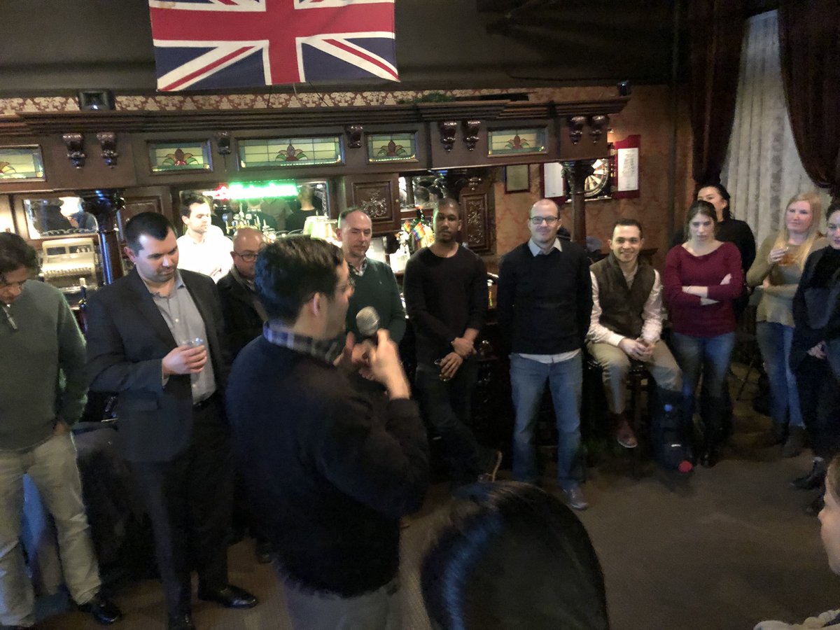 ingaroma's tweet photo. Hector Gutierrez got everyone up in a “scrum” meeting to intro his presentation on bridging #sales and #marketing 🤝 “Ego is Your Enemy” #NYMUG #NYMarTech #DigitalTransformation #DigitalMarketing #CX #leadership (yes this is the UK flag at @Cerosdotcom office-thx for sponsoring!) https://t.co/wh2OlDJF12