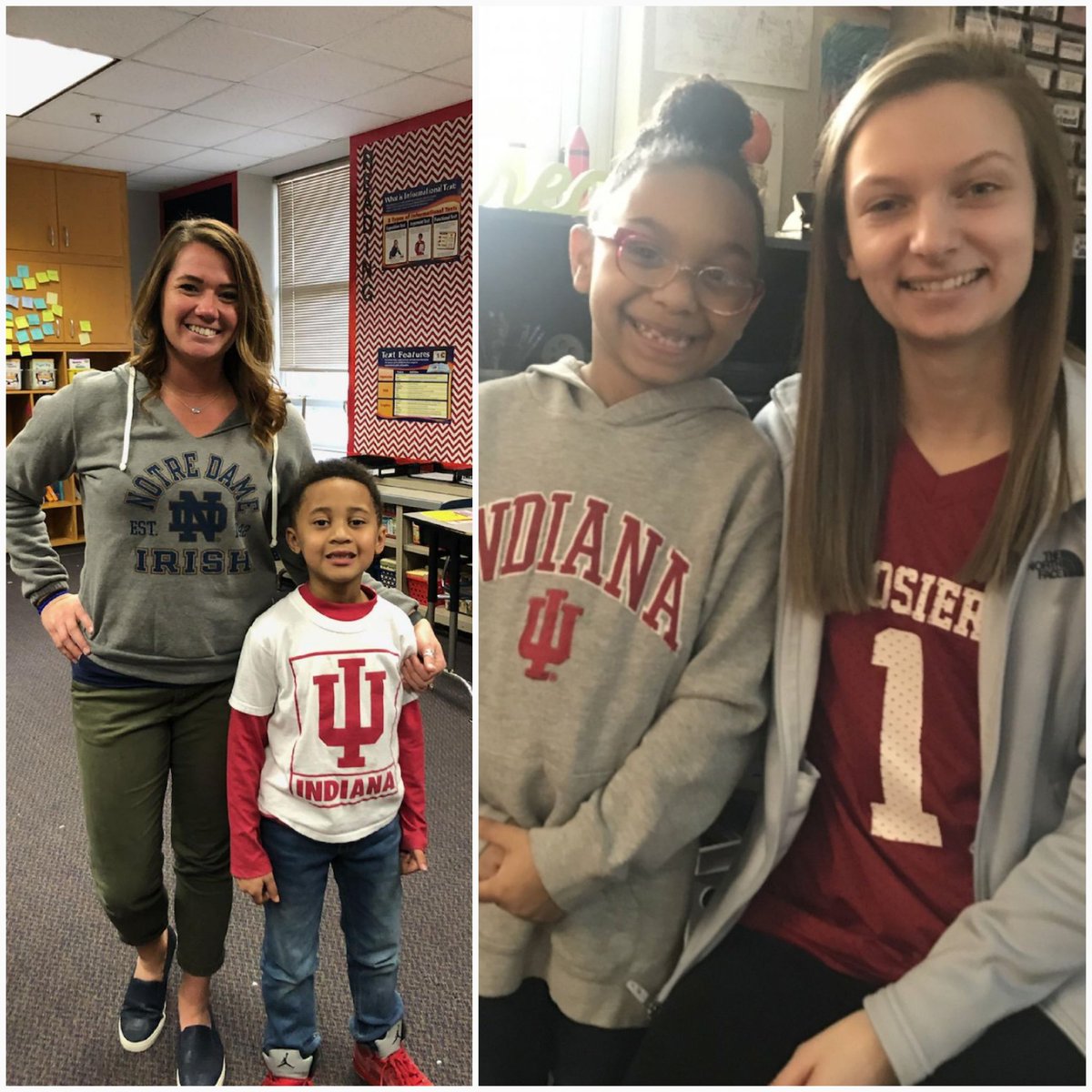 BrittonAWayne's tweet photo. College Day at Rhoades! Thanks for sending pics my way! @JBMarie81 @MissRamljak @dodsonmh #TeamRhoades #BlackHistorySpiritWeek https://t.co/NEKQHFo3cC