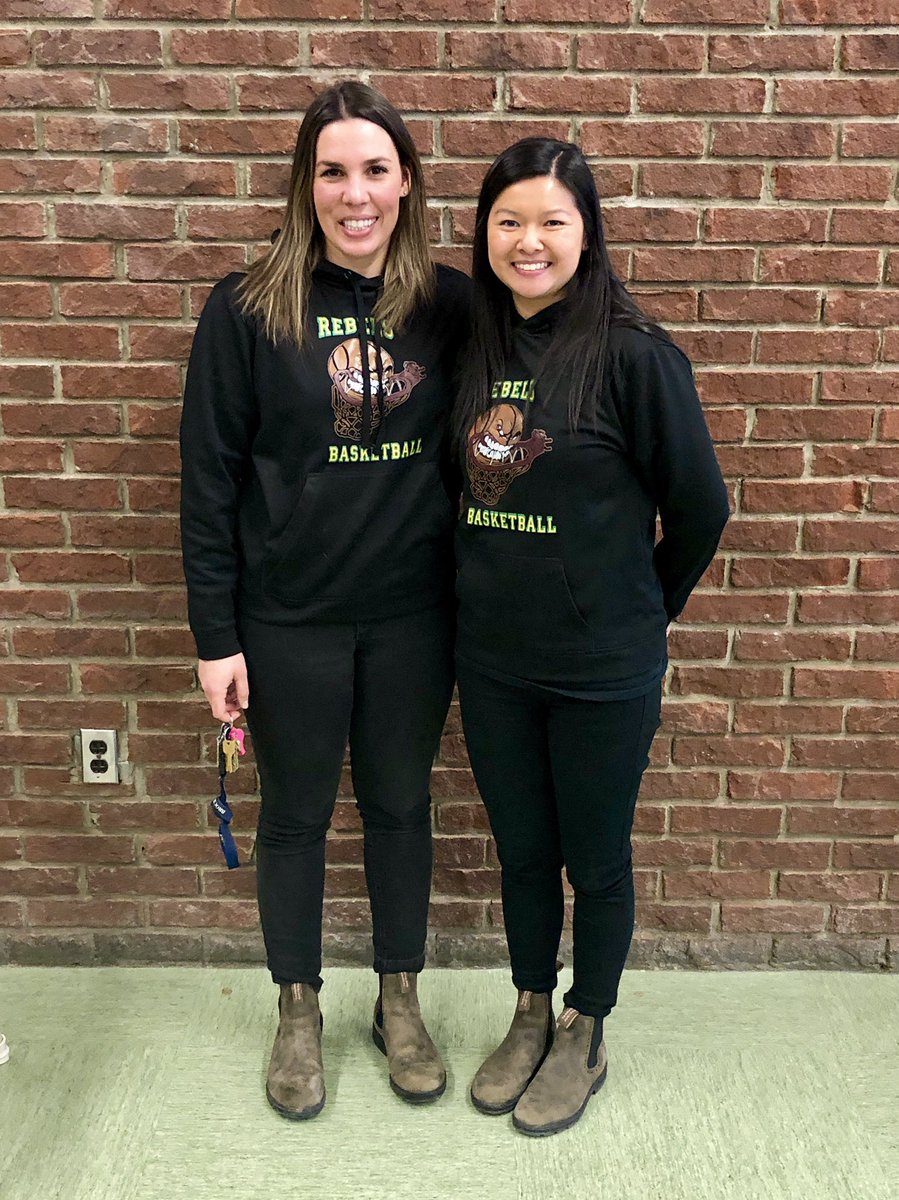 Showed up to school in matching uniforms. #twinteachers #unplanned #rebelpride #rmss