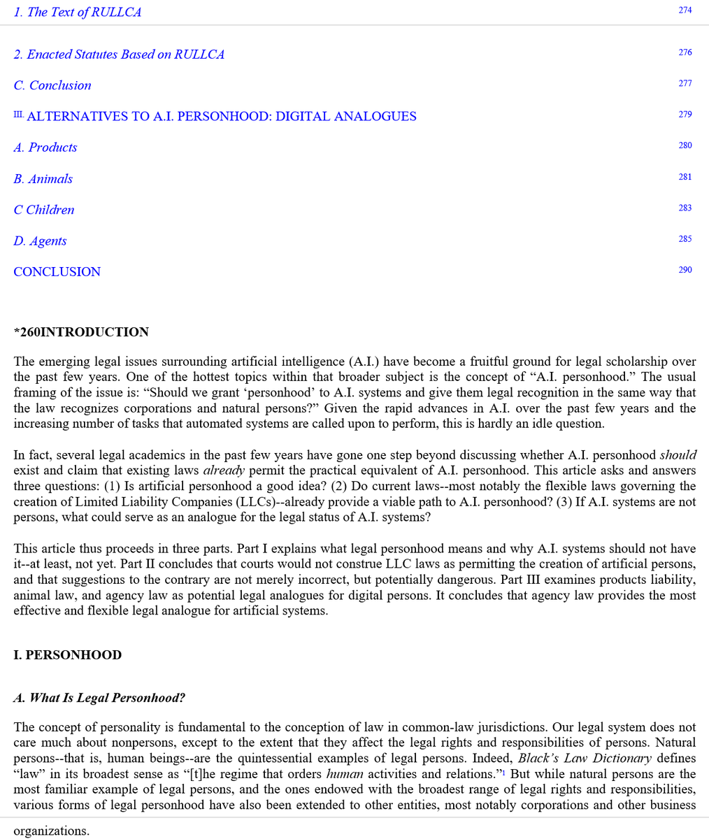 propelforward's tweet photo. Of interest to fans of #DAOs and other #AutonomousOrganizations: Intriguing new paper published by @NevLawJournal by Matthew U. Scherer discussing The Legal Status of Autonomous Systems and "Artifical Personhood": Link to Feb 2 19 revision: https://t.co/oMt5oBfQOh https://t.co/haagefAPzy