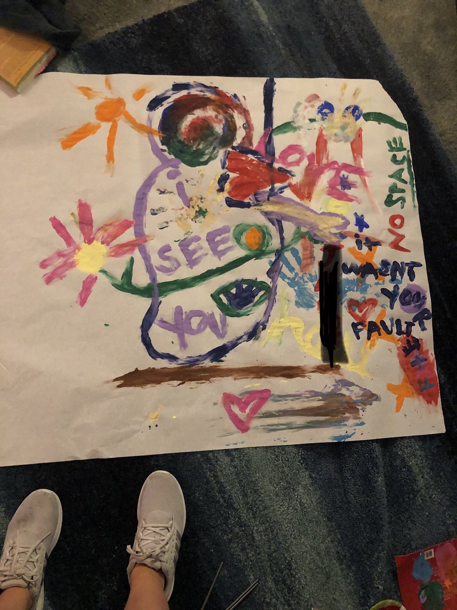 This is healing. Painting with our hands what “barriers” feel like and dissolving those traumatic barriers to create closer more loving relationship w/ self and others. <a href="/cishouston/">Communities In Schools of Houston</a> <a href="/WAISSBISD/">Westchester Academy</a> @socialworkstory