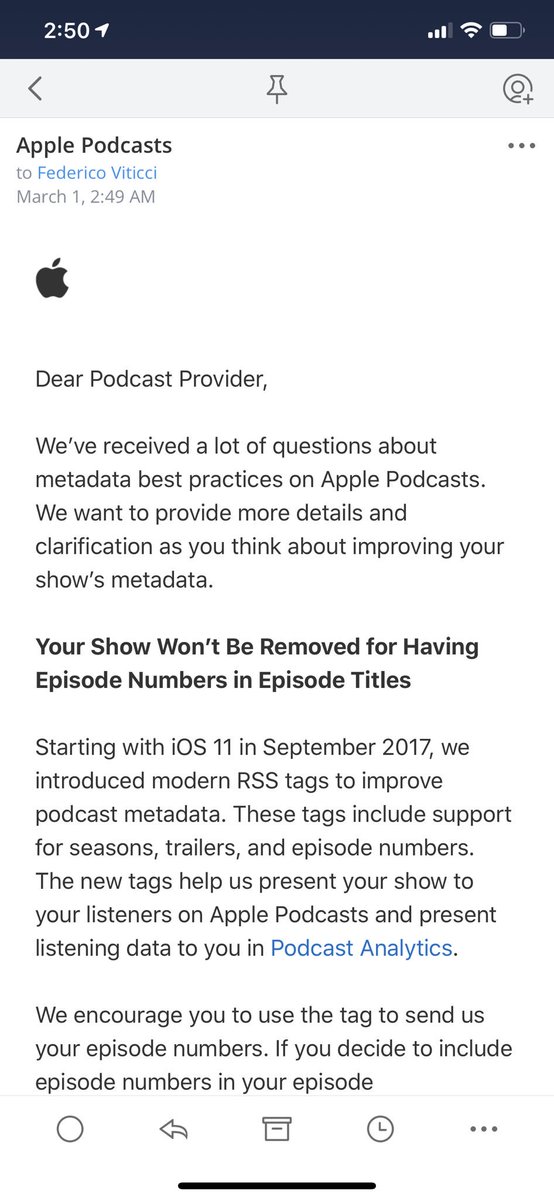 Apple попросила авторов подкастов не указывать номера эпизодов в названиях