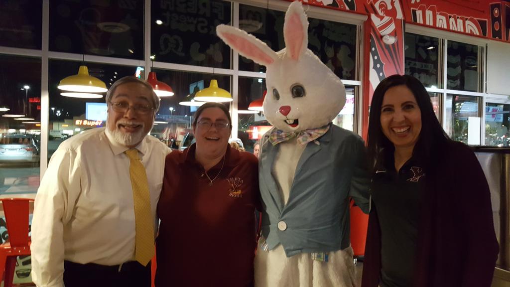 Ysleta High Q, Boss Chicken and the Easter bunny! What more can you want!! Come support YHS High Q at Boss Chicken!