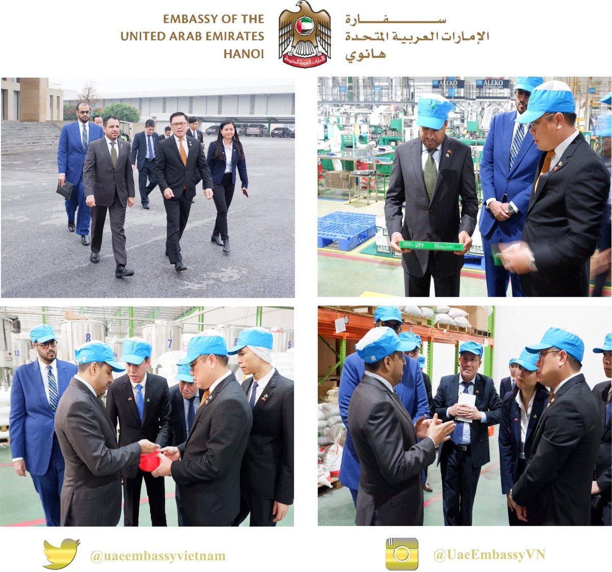 UaeEmbassyVN's tweet photo. H.E. Obaid Saeed Al Dhaheri, #UAE Ambassador to #Vietnam, visited & worked with Chairman of An Phat Holdings. The visiting is considered as an important prerequisite to accelerate the #cooperation opportunities between #AnPhat Holdings & UAE #businesses in the future @MOFAUAE https://t.co/d9ZNJuZqbT