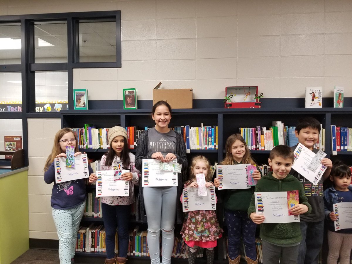 EGE_McKeague's tweet photo. Congratulations to our winners of the Bookmark Design contest! Their creativity blew us away! These students will receive $5 off at the book fair and will have their bookmarks distributed. Come check out their bookmarks at our final book fair of the year starting Monday! https://t.co/eXPMviL47A