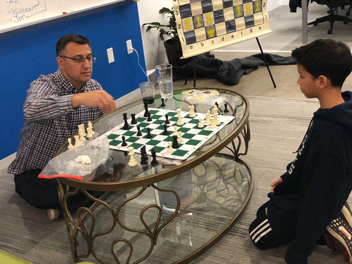 chessprof's tweet photo. I had so much fun teaching chess to the awesome team at @VerticalApps today! They really impressed me. Even brand-new players seemed like they'd been playing for years by the end of the session. Thanks for hosting me! #Chess #Strategy #TeamBuilding https://t.co/p8XneJisX8