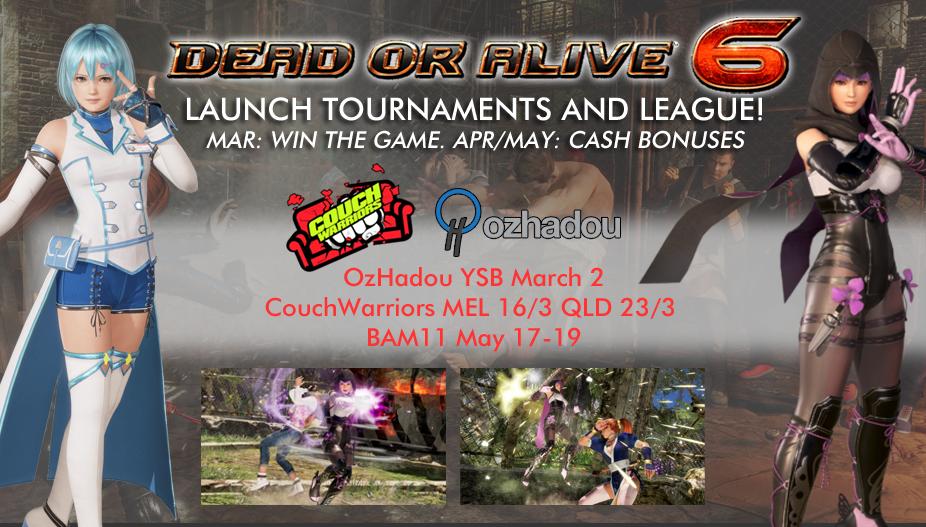 CouchWarriors's tweet photo. Announcing Dead or Alive 6 ANZ Launch events! First one is TOMORROW at @ozhadou YSB https://t.co/NCyqrOo7JI
WIN free copies of the game!
Then CouchWarriors Melb &amp; QLD, &amp; YSB leading to #BAM11 the #DOA6 events will each have a $100 Pot Bonus &amp; BAM $500!
Thanks to @koeitecmoeurope https://t.co/EUciuMWi5K