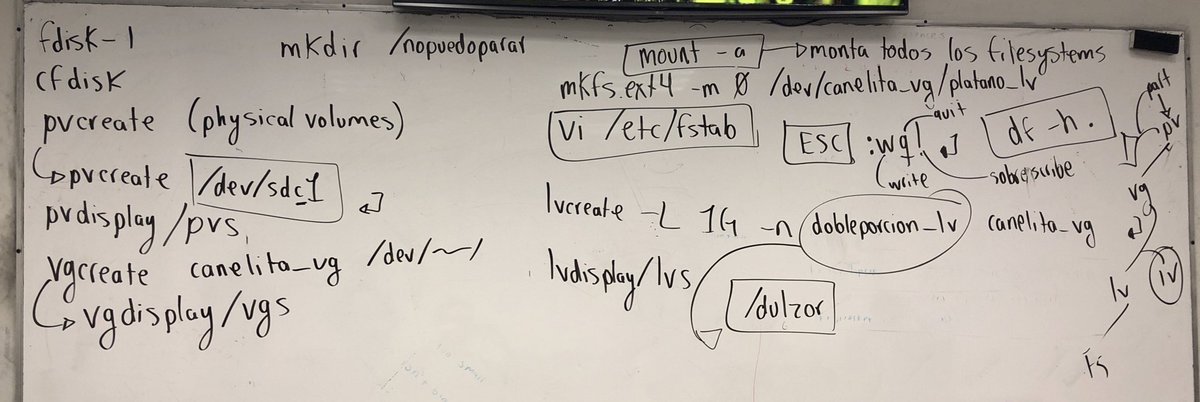 OmarCastillo_90's tweet image. Shiiiii sheñoooool #LVM #Linux 🐧 #FileSystems #lvm2 🐇 🐇🐇🐇