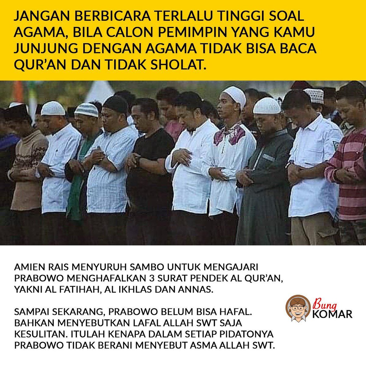 BenjoParman's tweet photo. #PrabowoJumatanDimana https://t.co/3pZe4QMTzs