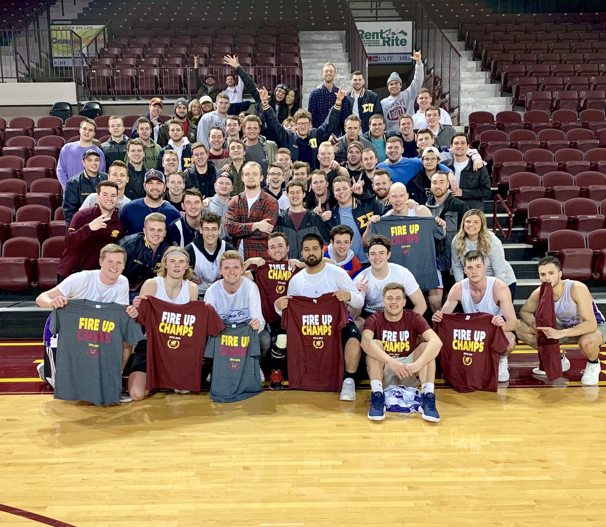 URecCMU's tweet photo. FINAL: Sigma Pi 40-38 Kappa Sigma. Congratulations to Sigma Pi for claiming the Fraternity Championship! #CMUIMSports #KR https://t.co/hylYlKdkK0