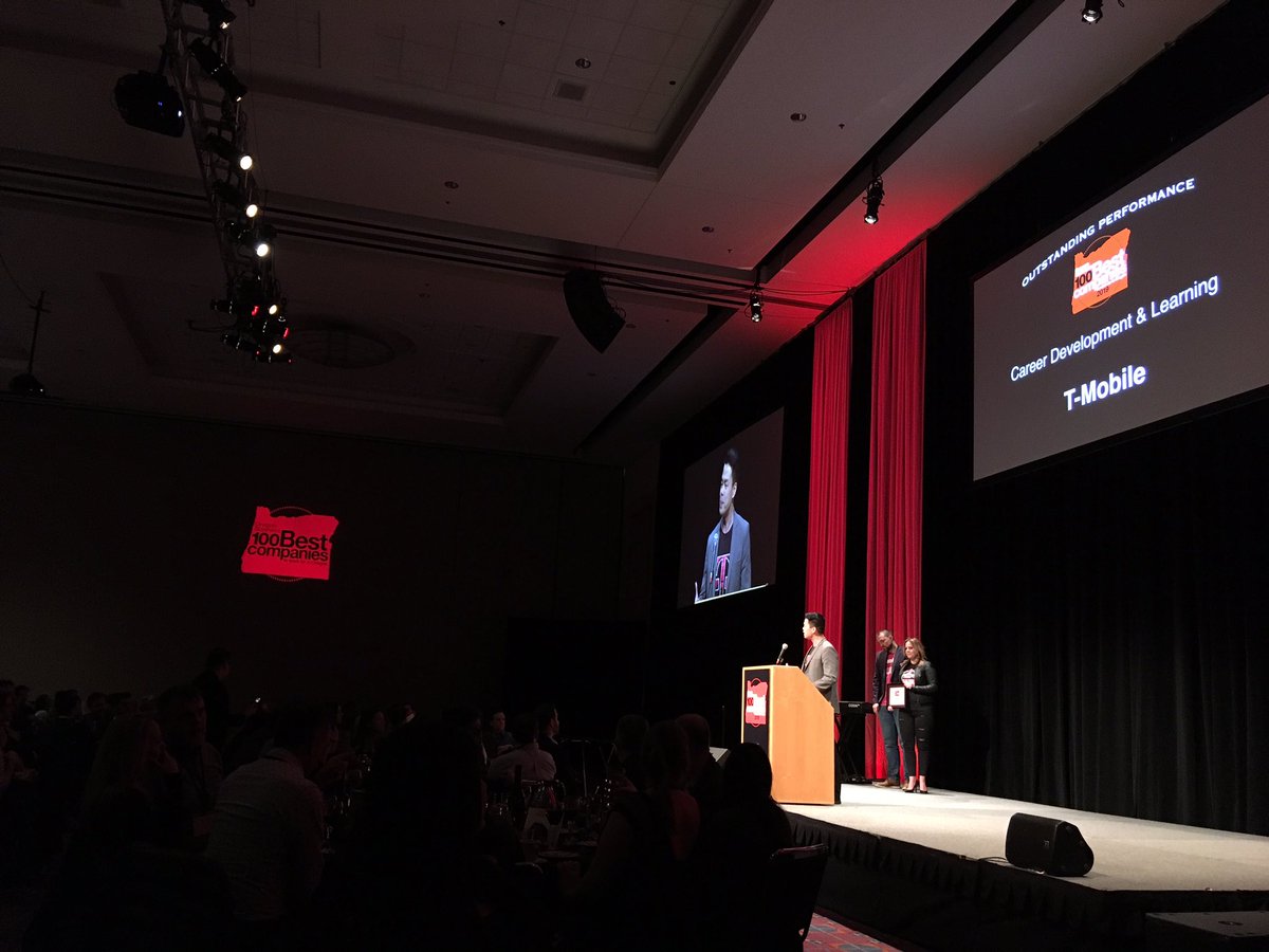 OregonBusiness's tweet photo. Our award for best career development and learning goes to @TMobile! #OR100best https://t.co/qo6XasSi8k