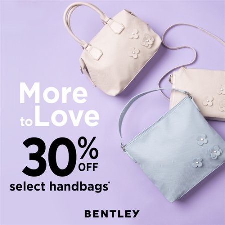 Get 30% off select handbags at <a href="/Bentleyleathers/">Bentley Leathers</a>! Ask in store for details. #BCsale