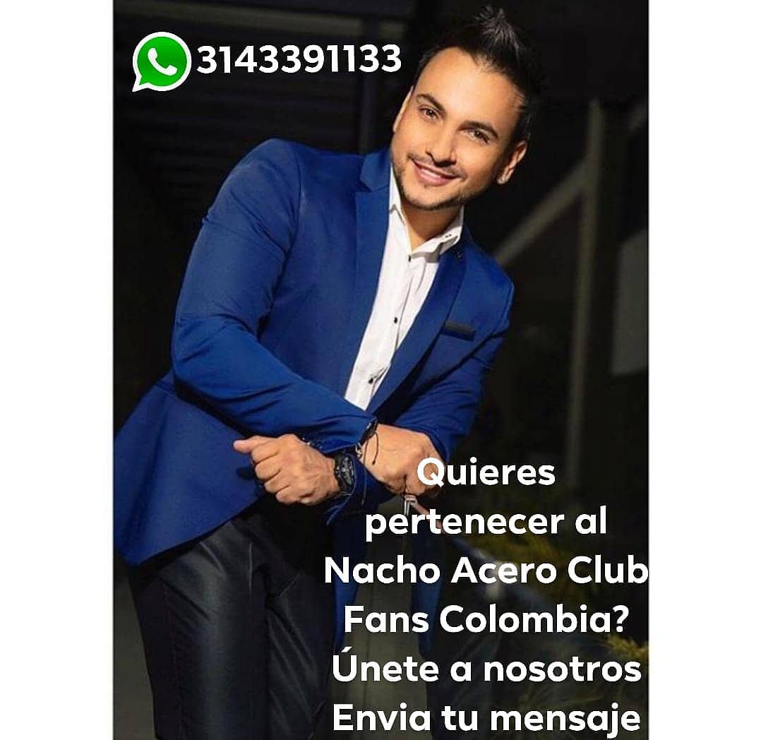 MmonicaB30's tweet photo. quieres ser parte al club de fans Nacho Acero  Colombia.@FANSNACHOACERO8....Únete a nosotros y envía tu mensaje 3143391133 👇 https://t.co/IMYilsM7bJ